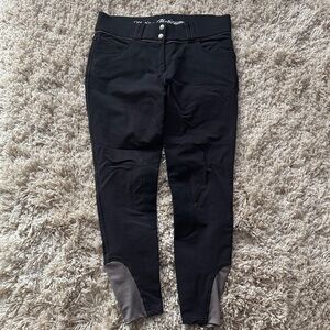 ELATION Black Riding Pants with Gray Accents